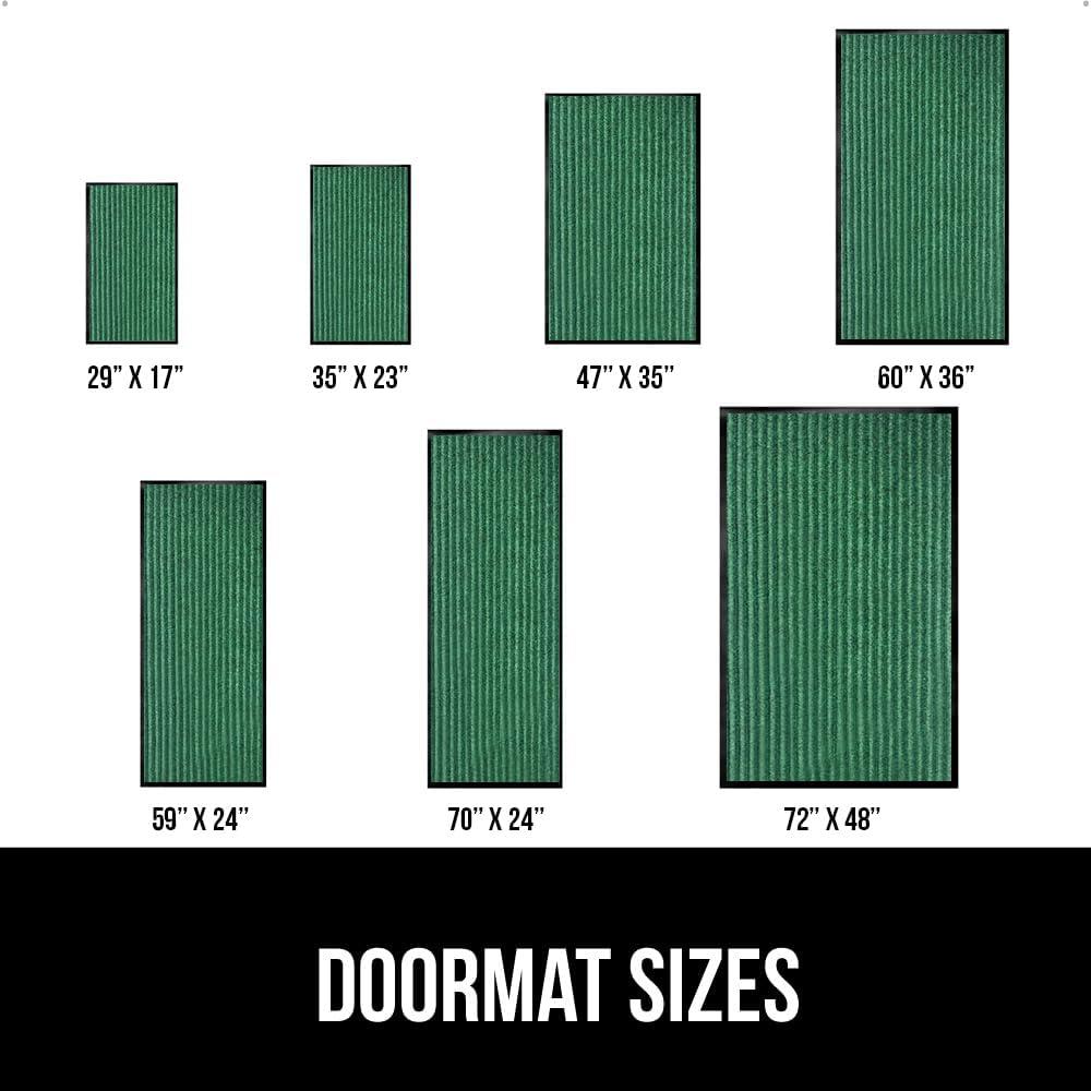 imageGORILLA GRIP Waterproof Traffic Guard Door Mat 72x48 Heavy Duty Entryway Mats Strong Backing Commercial Utility Rugs for Office Hallway Garage Floor and Home Low Profile Carpet Charcoal GrayGreen