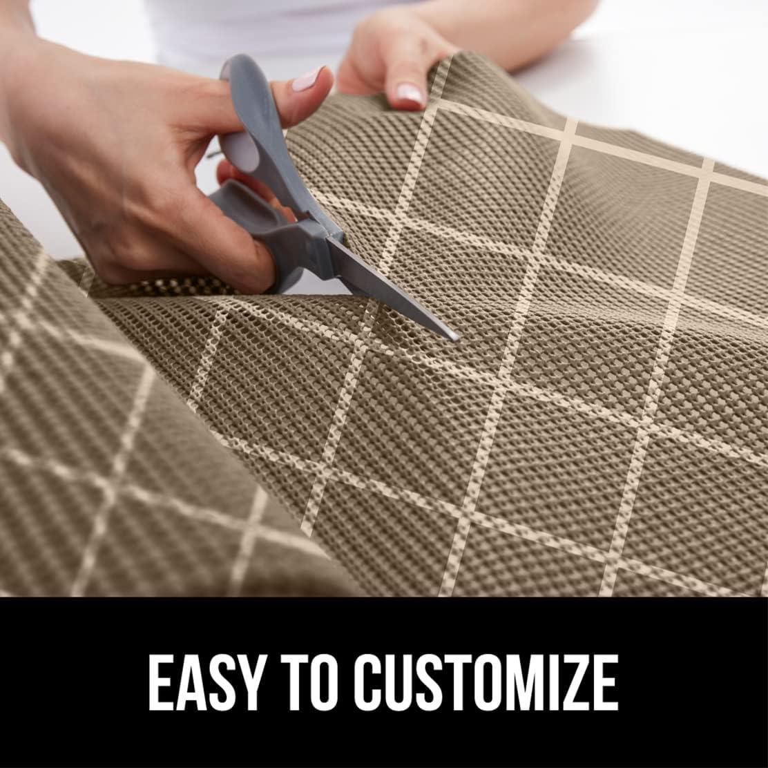 imageGORILLA GRIP powerGRIP Drawer Shelf and Cabinet Liner Thick Strong Hold NonAdhesive Liners Protect Kitchen Cabinets and Cupboard Bathroom Drawers Easy Install Breathable Mat 12 x20 GrayDiamond BeigeIvory