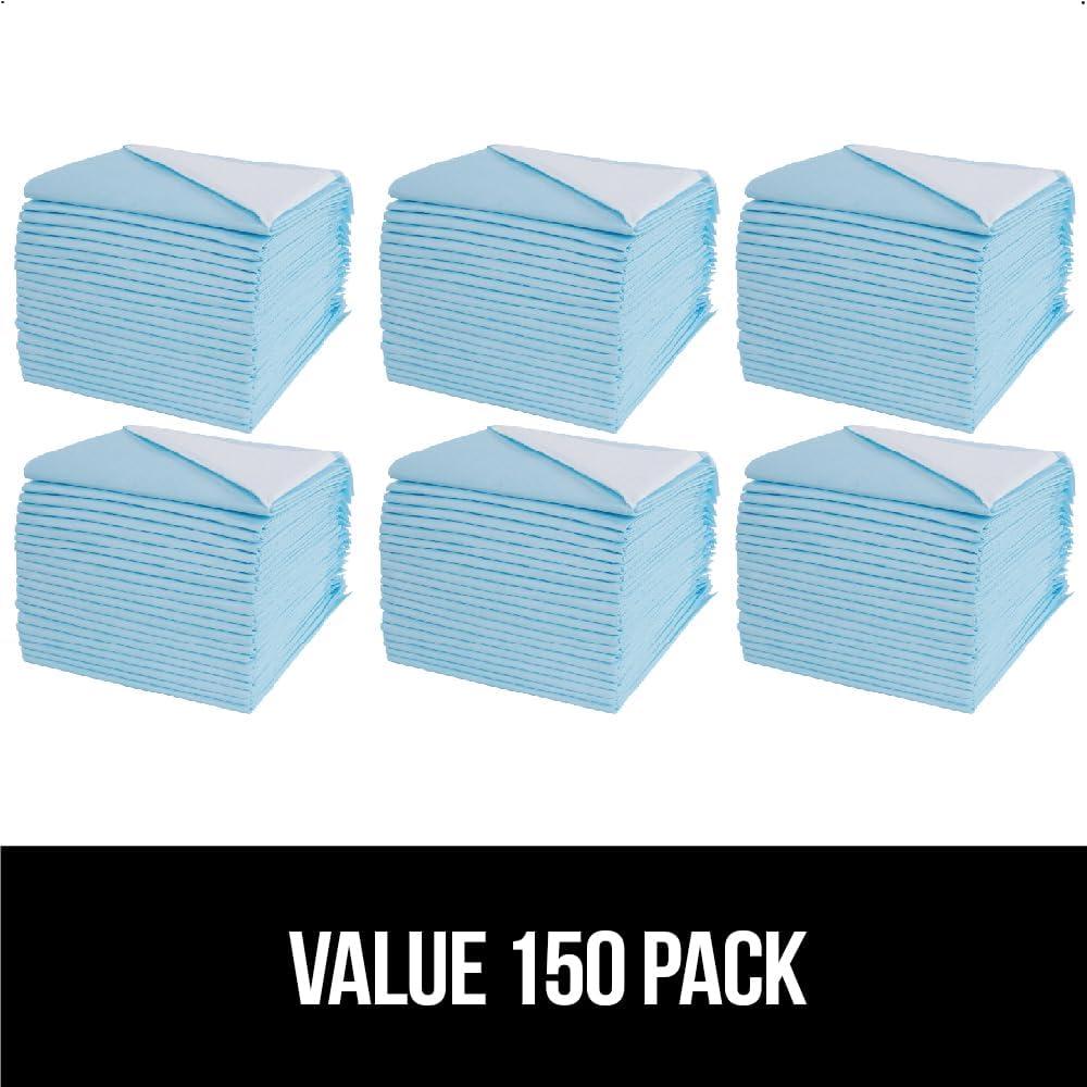 imageGorilla Guard Disposable Puppy Pads 5 Layer Pee Pads for Dogs Absorbent Diaper Changing Pad Dog Potty Training Supplies Quick Dry Pet Housebreaking Essentials for Puppies 25 Count 22x22 in34 x 28