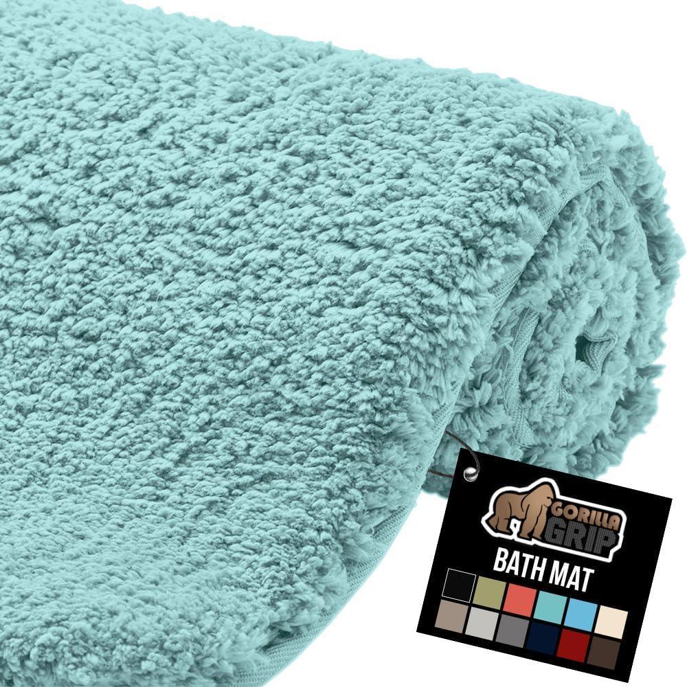 imageGORILLA GRIP Bathroom Rugs Ultra Soft Absorbent Mat Thick Plush Bath Rug Machine Washable Microfiber Quick Dry Mats for Shower Bathtub and Floor Home Decor Accessories 24x17 GreySpa Blue
