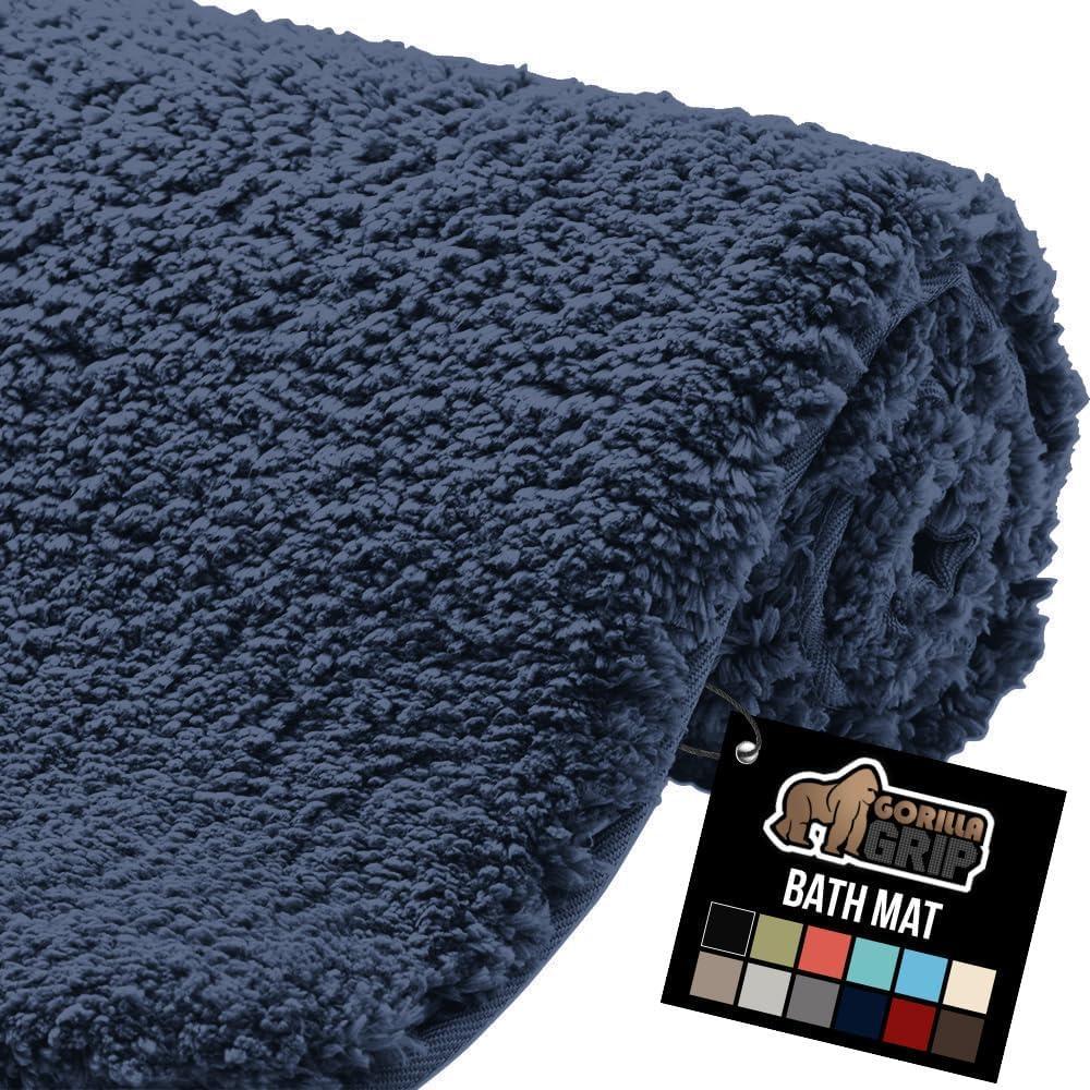 imageGORILLA GRIP Bathroom Rugs Ultra Soft Absorbent Mat Thick Plush Bath Rug Machine Washable Microfiber Quick Dry Mats for Shower Bathtub and Floor Home Decor Accessories 24x17 GreyIndigo