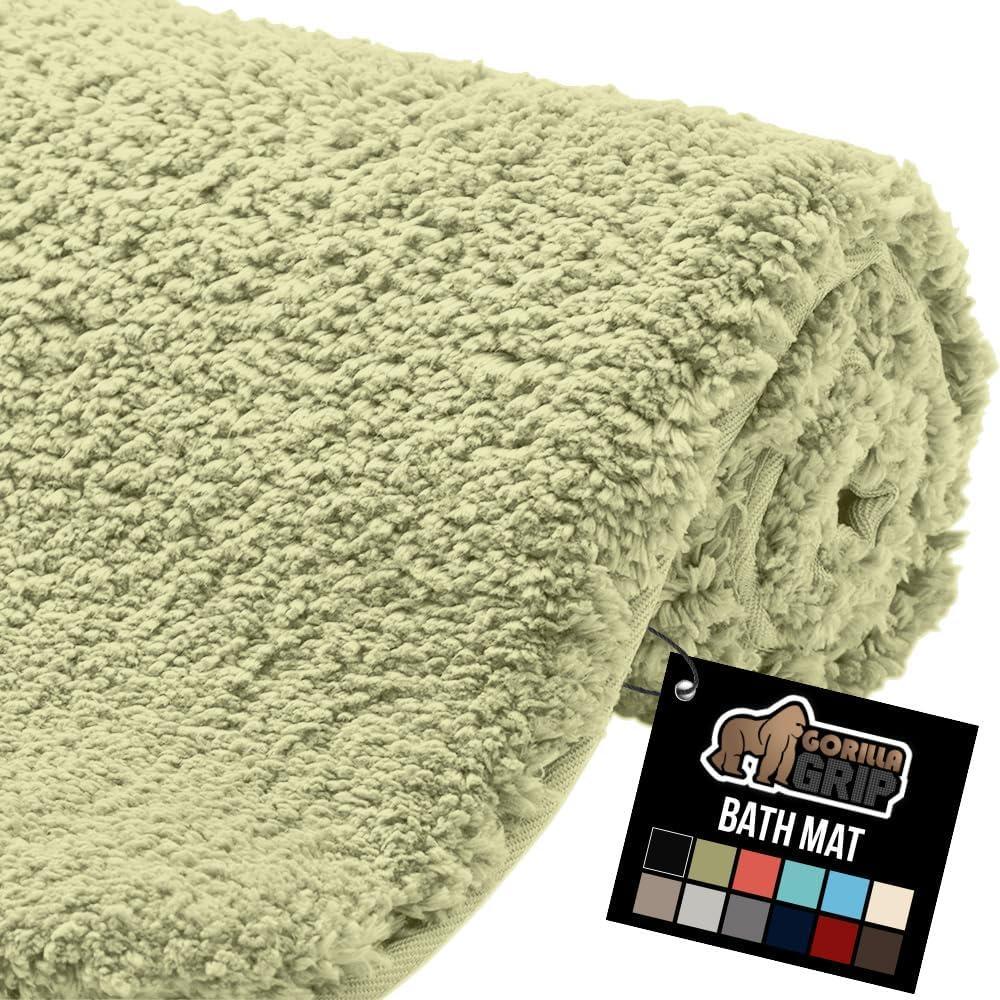 imageGORILLA GRIP Bathroom Rugs Ultra Soft Absorbent Mat Thick Plush Bath Rug Machine Washable Microfiber Quick Dry Mats for Shower Bathtub and Floor Home Decor Accessories 24x17 GreySage