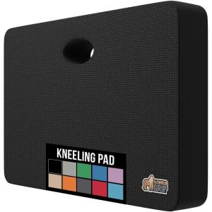 GORILLA GRIP Extra Thick Patent Pending Soft Foam Kneeling Pad, Supportive Large Cushion Knee Pads for Gardening, Baby Bath Time, Dirt and Water Resistant, Workout and Garden Supplies, 17.5×11, Black(Black)
