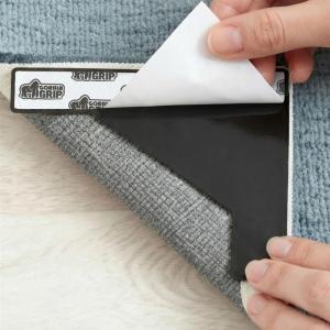 GORILLA GRIP Extra Wide Dual Sided Rug Gripper Pads, Holds Carpet in Place on Hardwood Floors and Tile, Removable Reusable Sticky Corner Grippers, Universal Fit Floor Pad for Under Area Rugs, 4 Pack(8)