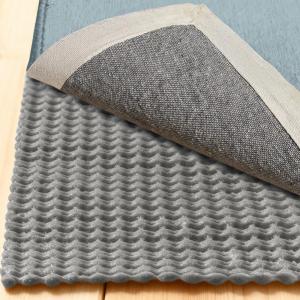 GORILLA GRIP Premium Dual Sided Extra Thick 6×9 Rug Gripper Pad for Hardwood Floors, Breathable Slip Resistant Pad Grips Under Carpet Area Rugs for Hard Surface Floor Protection, Easy Trim Mats, Beige(Grey)