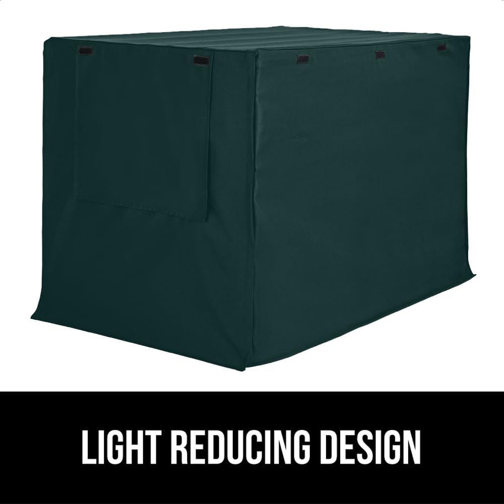imageGORILLA GRIP Dog Crate Covers Compatible with Amazon Basics Dog Crates All Sides Open Privacy Cover Fits 36 Wire Kennel Breathable Mesh Windows Light Reducing Puppy Training Cage Topper BlackHunter Green