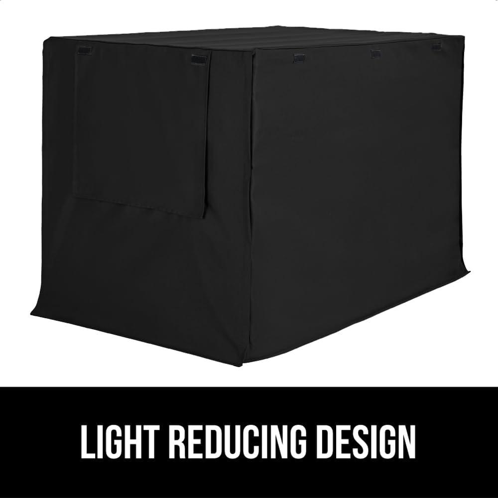 imageGORILLA GRIP Dog Crate Covers Compatible with Amazon Basics Dog Crates All Sides Open Privacy Cover Fits 36 Wire Kennel Breathable Mesh Windows Light Reducing Puppy Training Cage Topper BlackBlack