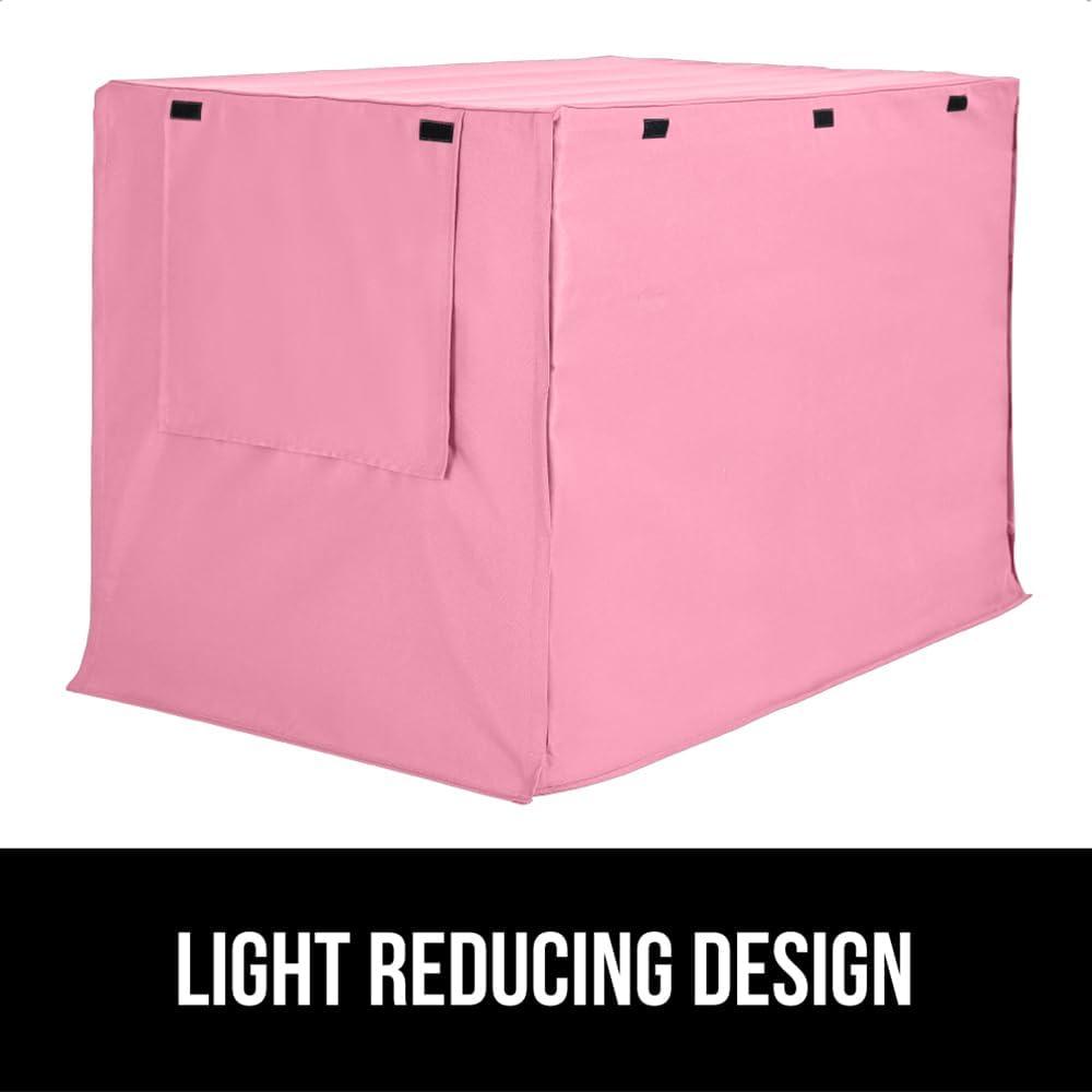 imageGORILLA GRIP Dog Crate Covers Compatible with Amazon Basics Dog Crates All Sides Open Privacy Cover Fits 36 Wire Kennel Breathable Mesh Windows Light Reducing Puppy Training Cage Topper BlackPink
