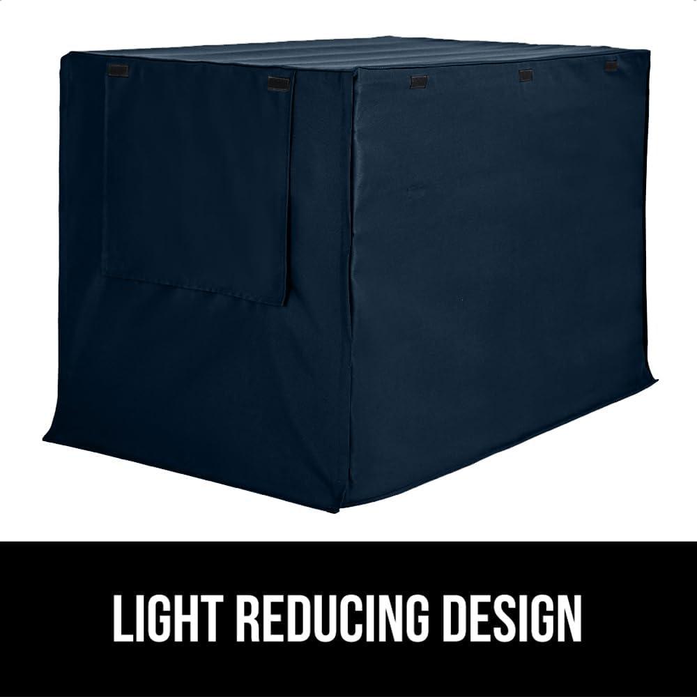 imageGORILLA GRIP Dog Crate Covers Compatible with Amazon Basics Dog Crates All Sides Open Privacy Cover Fits 36 Wire Kennel Breathable Mesh Windows Light Reducing Puppy Training Cage Topper BlackNavy